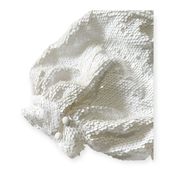 Ronny Kobo Eden One-Shoulder Minidress in White Sequins, Size XS, New with tag - Picture 14 of 16